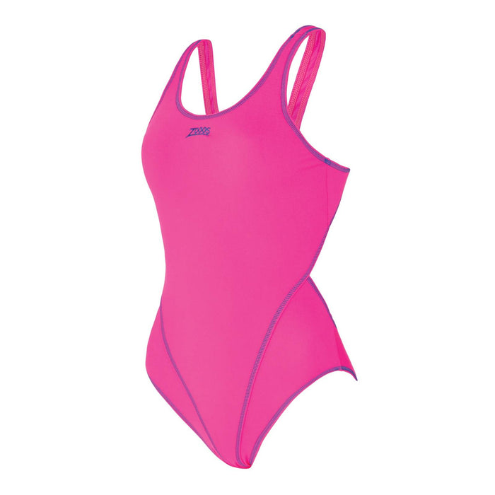 One Piece Swimsuit Melbourne Haxback Magenta-Royal Size 28-XXXS Zoggs 462585MGRY28
