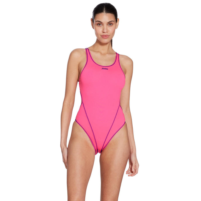 One Piece Swimsuit Melbourne Haxback Magenta-Royal Size 40-XL Zoggs 462585MGRY40