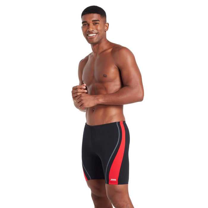 Swim Jammers Eaton Mid Men Black-Red Size 38-XXL Zoggs 462923BKRD38