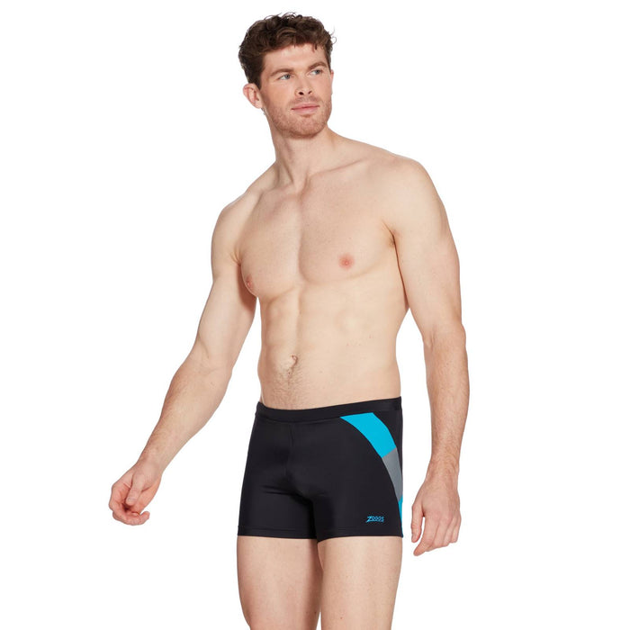 Swim Boxer Sydney 27 Men Black-Turquoise Size 34-L Zoggs 462931BKTQ34