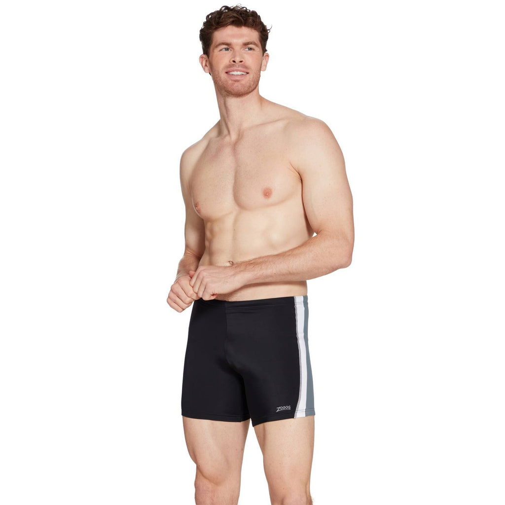Swim Square Leg Toronto Hip Racer 32 Men Black-Grey Size 38-XXL Zoggs 462932BKGY38