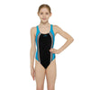 One Piece Swimsuit Toronto Flyback Girl Black-Turquoise Size 34-14A Zoggs 463314BKTQ34