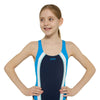 One Piece Swimsuit Toronto Flyback Girl Navy-Light-Blue Size 32-12A Zoggs 463314NVLB32