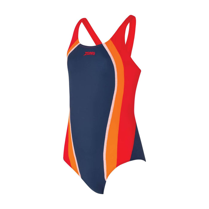 One Piece Swimsuit Toronto Flyback Girl Black-Red Size 28-8A Zoggs 463314NVRD28