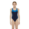 One Piece Swimsuit Tokyo Iceback Girl Navy-Light-Blue Size 28-8A Zoggs 463315NVLB28