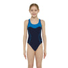 One Piece Swimsuit Tokyo Iceback Girl Navy-Light-Blue Size 30-10A Zoggs 463315NVLB30