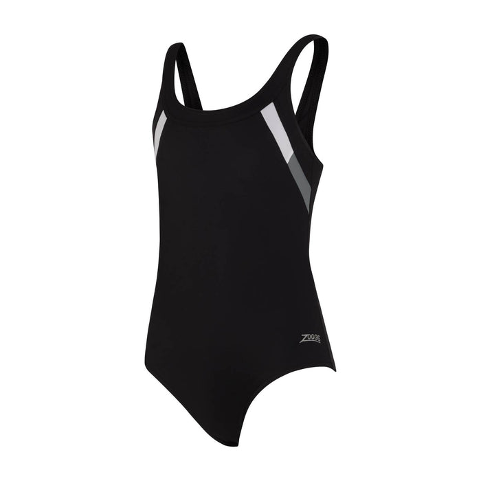 One Piece Swimsuit Sydney U Back Girl Black-White Size 26-6A Zoggs 463316BKWH26