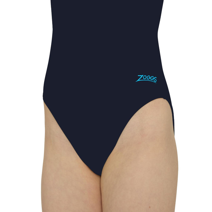 One Piece Swimsuit Sydney U Back Girl Navy-Light-Blue Size 28-8A Zoggs 463316NVLB28