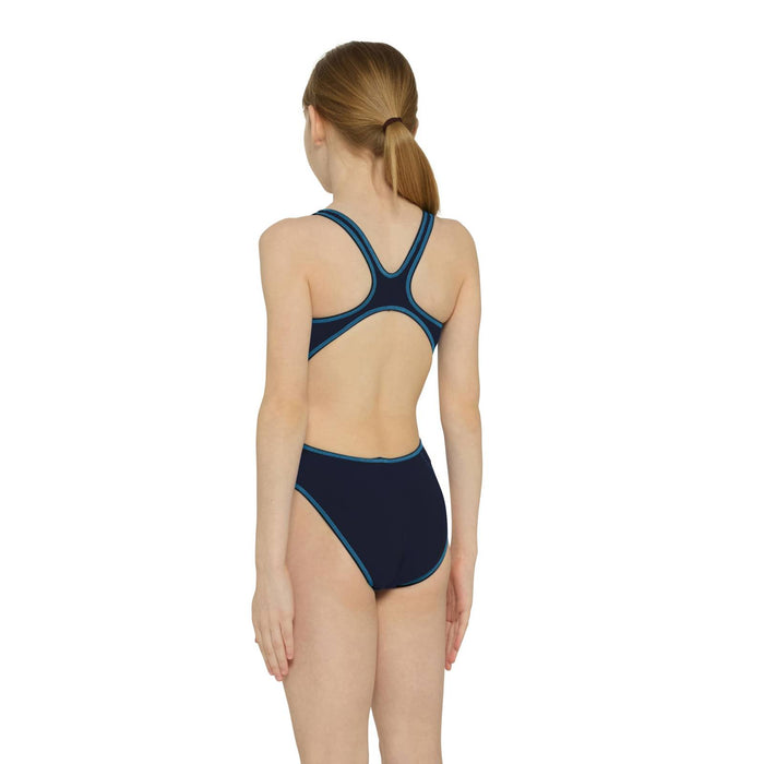 One Piece Swimsuit Melbourne Haxback Girl Navy-Light-Blue Size 28-8A Zoggs 463317NVLB28