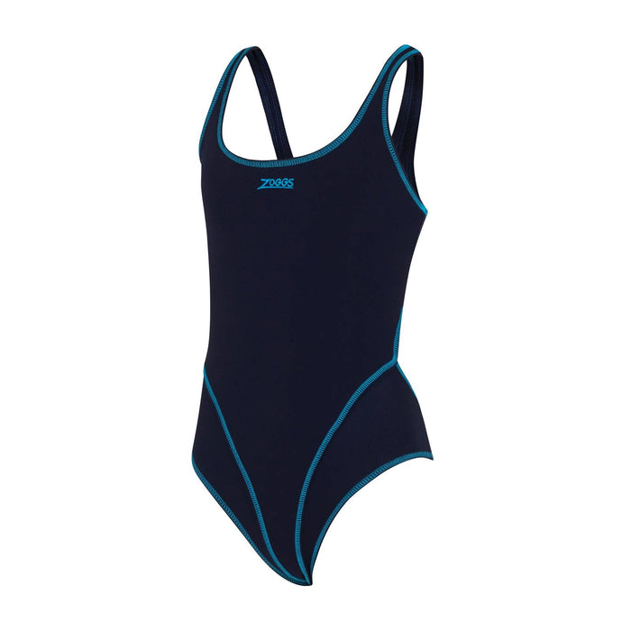 One Piece Swimsuit Melbourne Haxback Girl Navy-Light-Blue Size 28-8A Zoggs 463317NVLB28