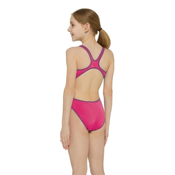 One Piece Swimsuit Melbourne Haxback Girl Pink-Royal Size 34-14A Zoggs 463317PKRY34
