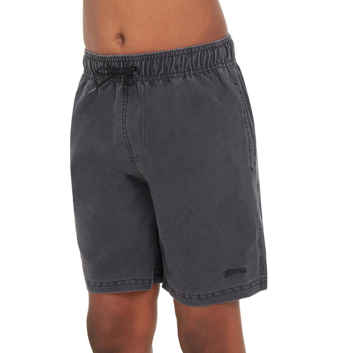 Swim Shorts Mosman Washed 15'' Boy Charcoal Size S Zoggs 463476CHS