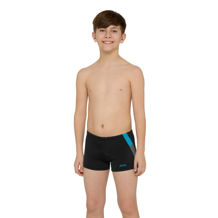 Swim Boxer Sydney 21 Boy Black-Turquoise Size 24-8A Zoggs 463483BKTQ24