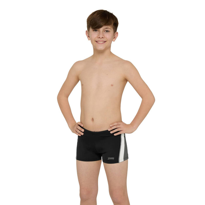 Swim Boxer Toronto Hip Racer 21 Boy Black-Grey Size 25-10A Zoggs 463484BKGY25