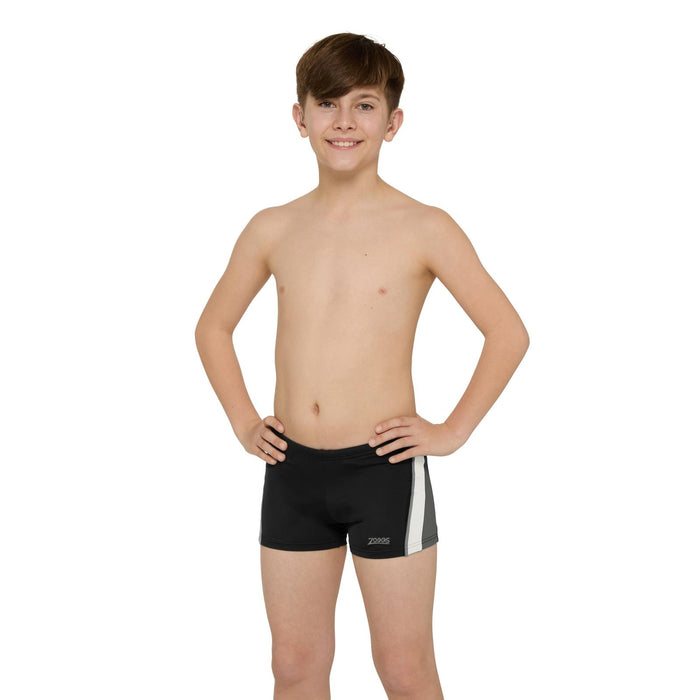 Swim Boxer Toronto Hip Racer 21 Boy Black-Grey Size 29-14A Zoggs 463484BKGY29