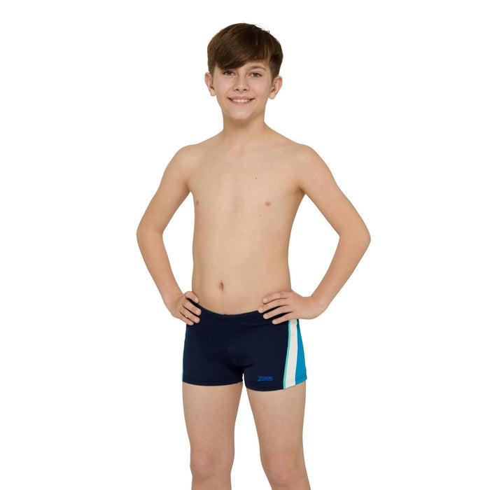 Swim Boxer Toronto Hip Racer 21 Boy Navy-Light-Blue Size 24-8A Zoggs 463484NVLB24