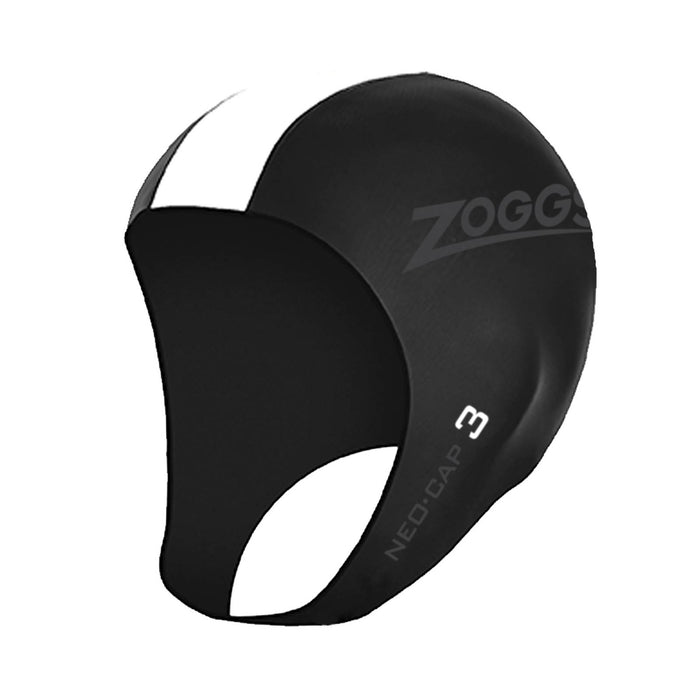 Swim Cap Neo 3 Unisex Black-White L-XL Zoggs 464044BKWHL-XL