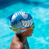 Swimming Cap Junior Silicone Character Blue Jaws Zoggs 465004