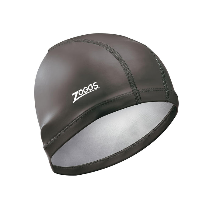 Swimming Cap Nylon Spandex Pu Coated Black Zoggs 465034BK
