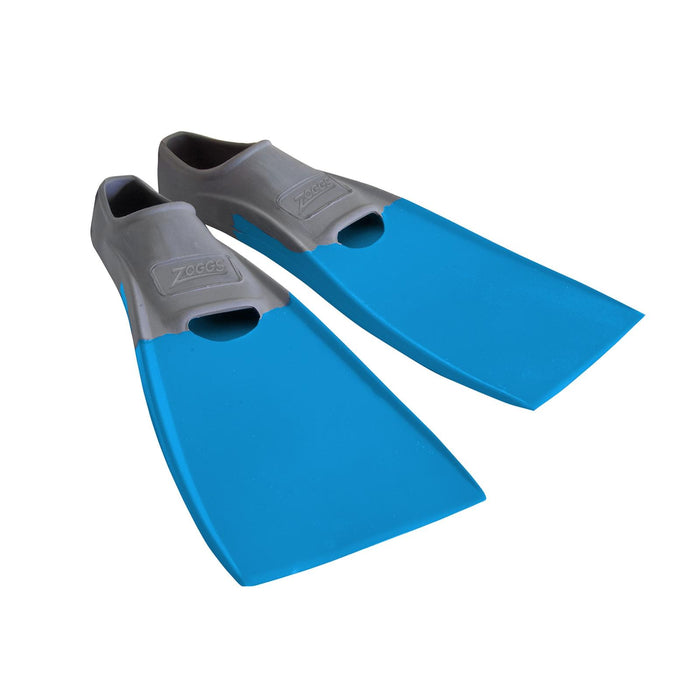 Swimming Fins Long Blade Rubber Grey-Light Blue EU 35-36-UK 2-3-US 3-4 Zoggs 465213GYLB23