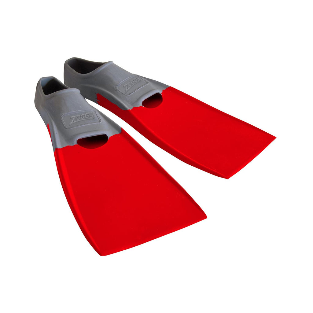 Swimming Fins Long Blade Rubber Grey-Red EU 33-34-UK 1-2-US 2-3 Zoggs 465213GYRD12