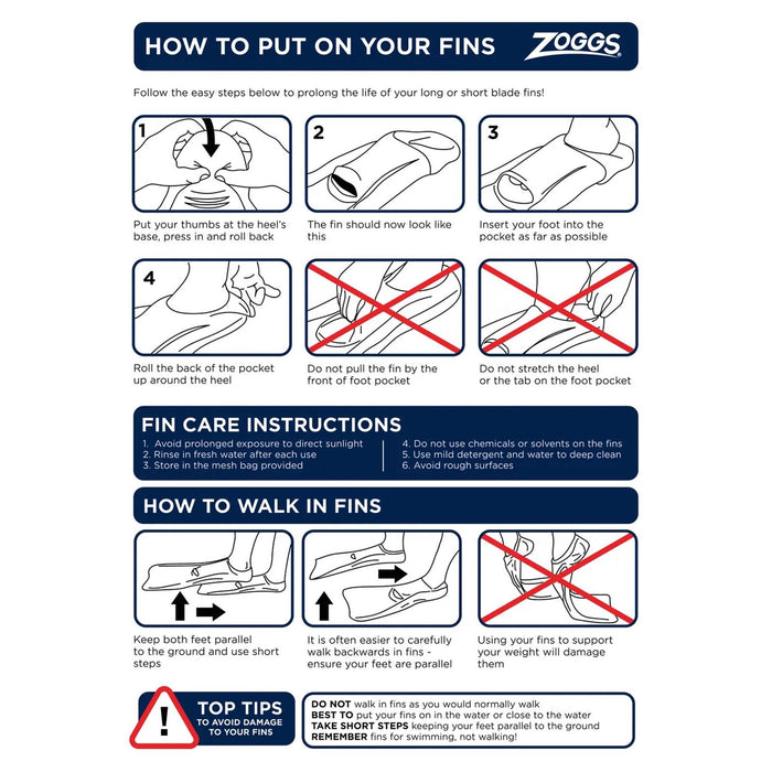 Swimming Fins Short Blade Eco Black EU 43-44-UK 9-10-US 10-11 Zoggs 465220BLBK910