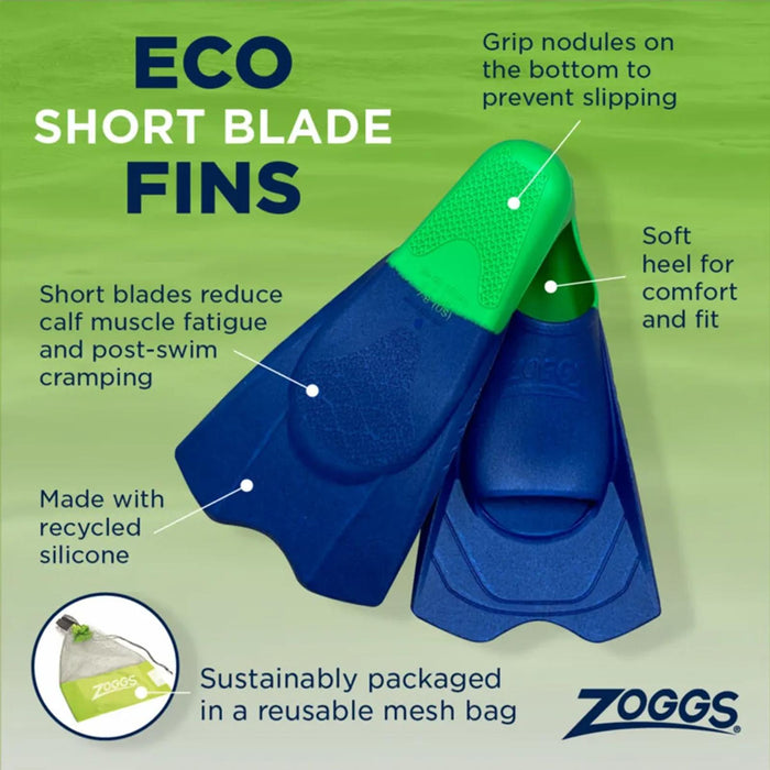 Swimming Fins Short Blade Eco Yellow EU 37-38-UK 4-5-US 5-6 Zoggs 465220BLYL45
