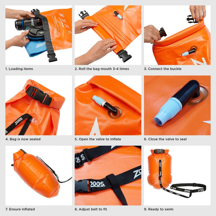 Boa da nuoto gonfiabile Hi Viz Arancione Zoggs 465302OR