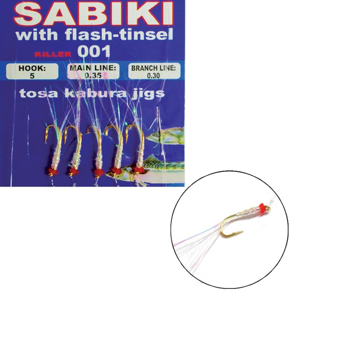 Sabiki Rigs With Flash Tinsel Killer 20pcs №3 Expert Predator 4826403