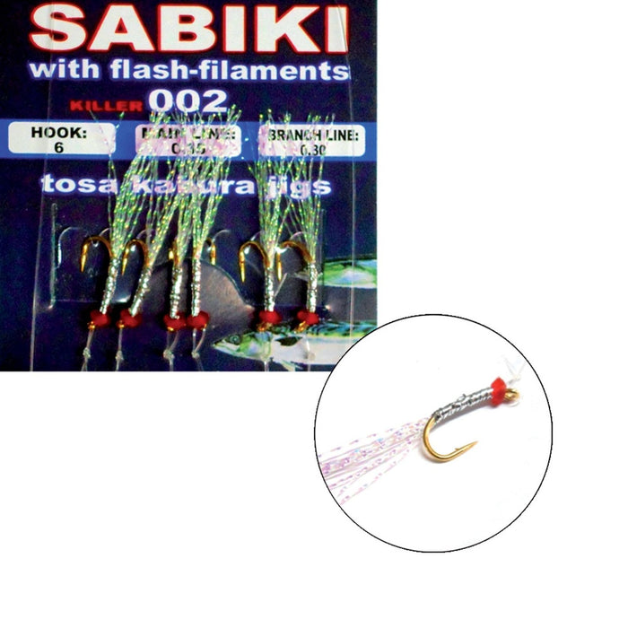Sabiki Rigs With Flash Filaments 20pcs №6 Expert Predator 4826506