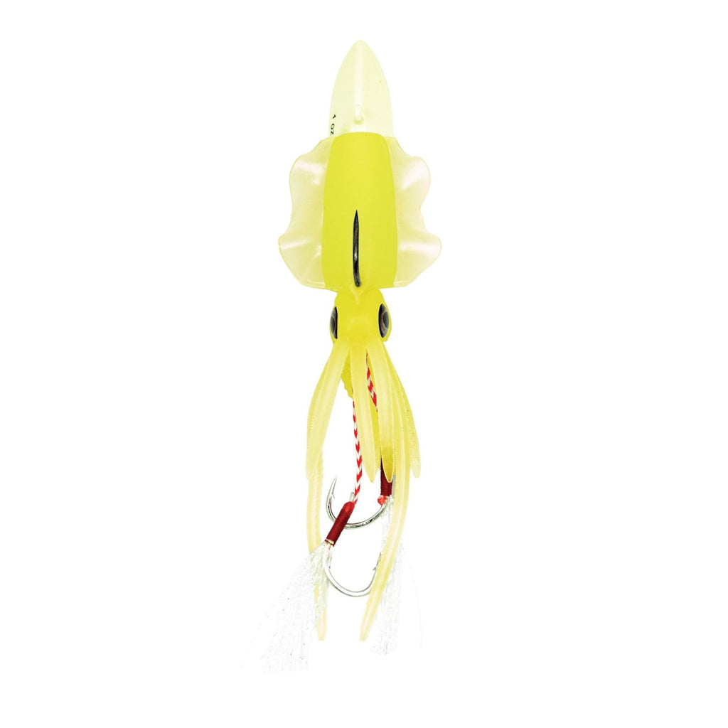 Silicone Soft Lure Wakame Doppio Assistenza Giallo 13cm 35g Esperto Predatore 48316YL