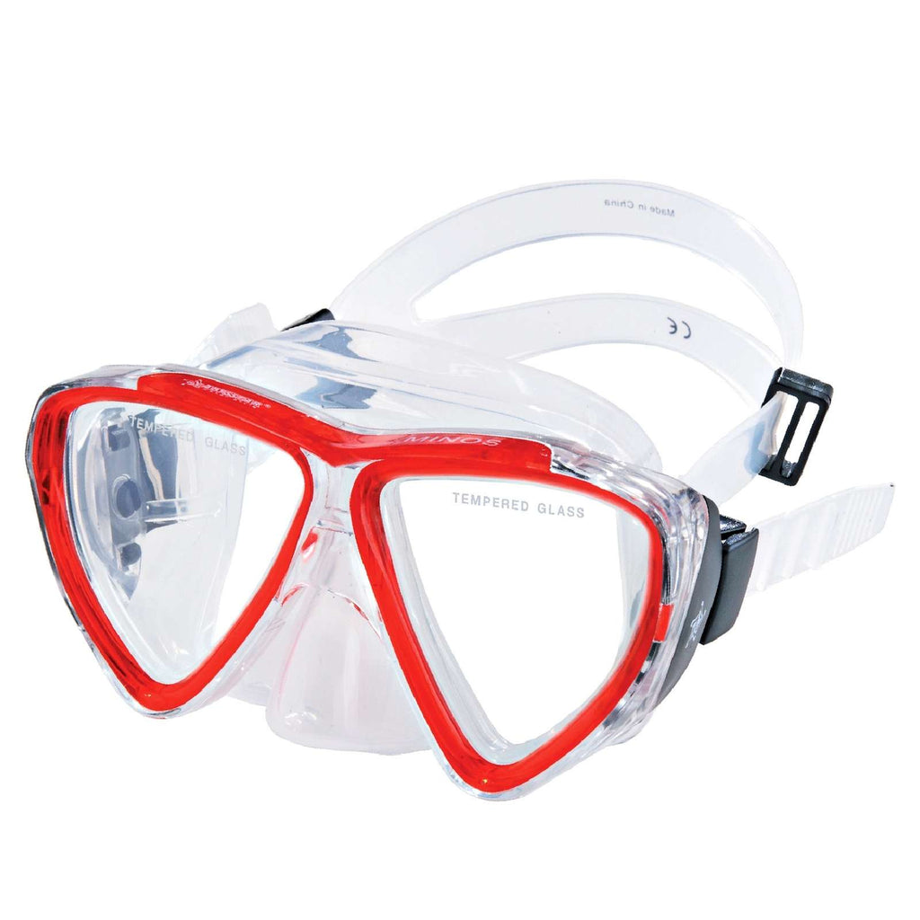 Snorkeling Mask Minos Clear-Red Abysstar 50027RD