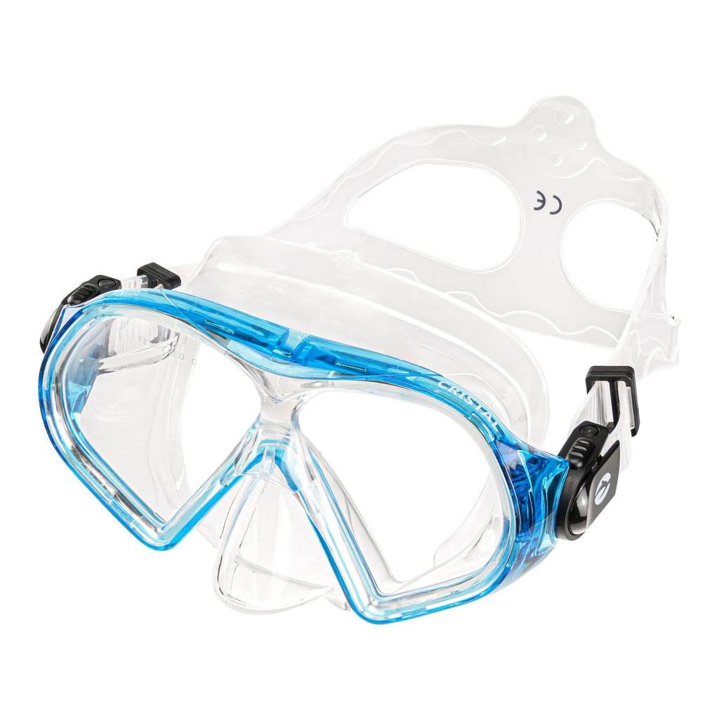 Masque de Plongée Cristal Transparent-Bleu Abysstar 50035BL