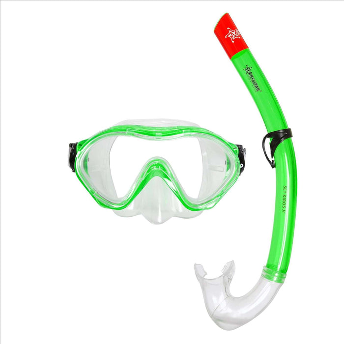 Snorkeling Kit Kiros Kids Clear-Green Abysstar 50053GR
