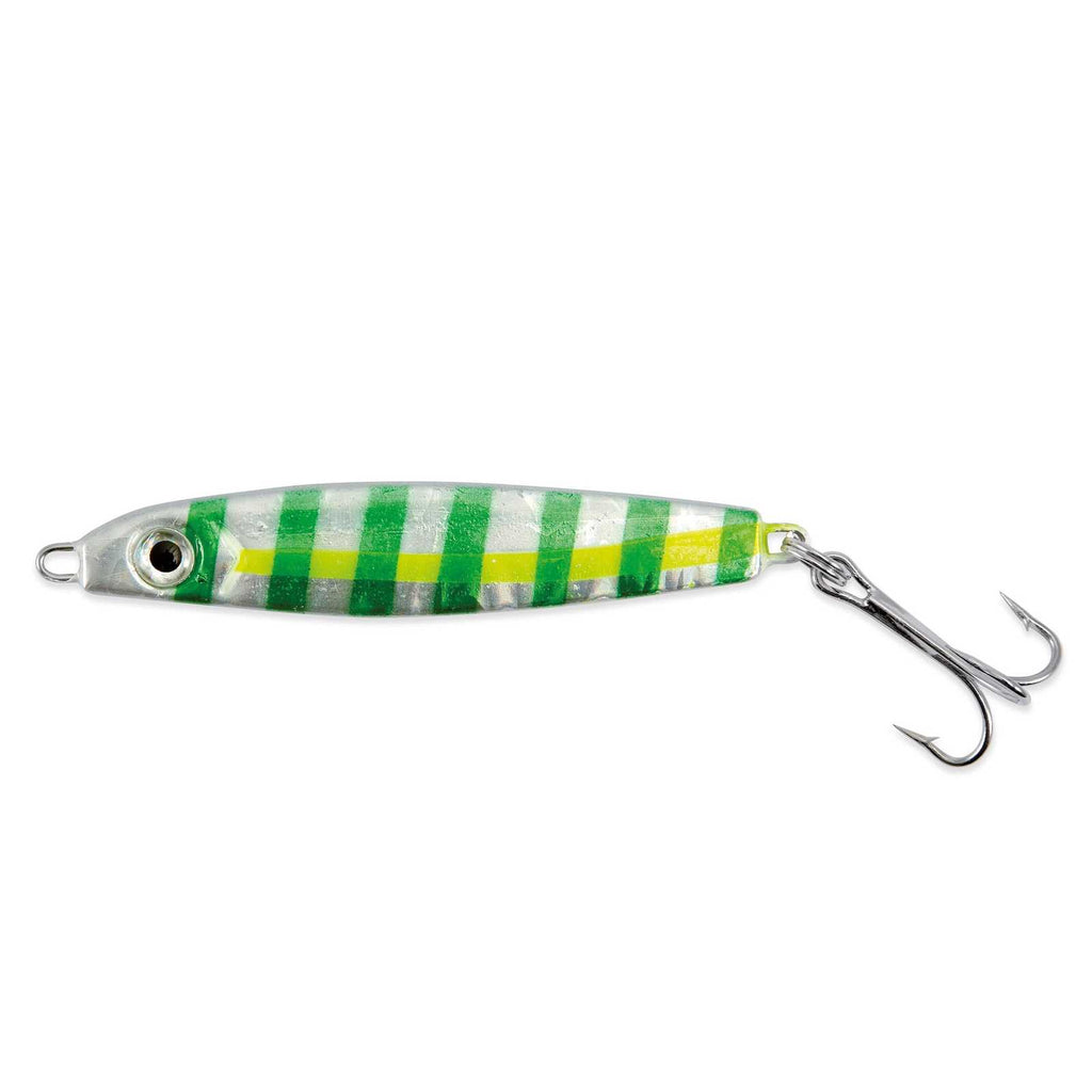 Micro Jig Silver Green Stripes 28g 7,0cm Hikaru 5325228