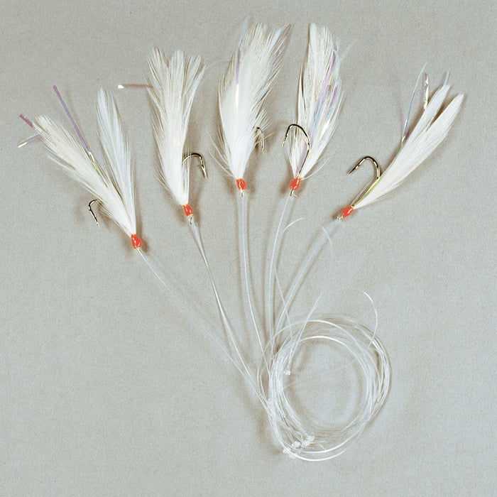 Fishing Rig 5 Hooks And White Feather Size 1-0 Lineaeffe 5642400