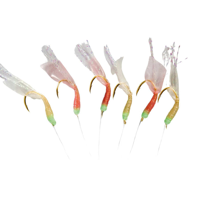 Sabiki Rig Shrimp Mixed Colours 6 Golden Hooks Size 5 Hikaru 5648105