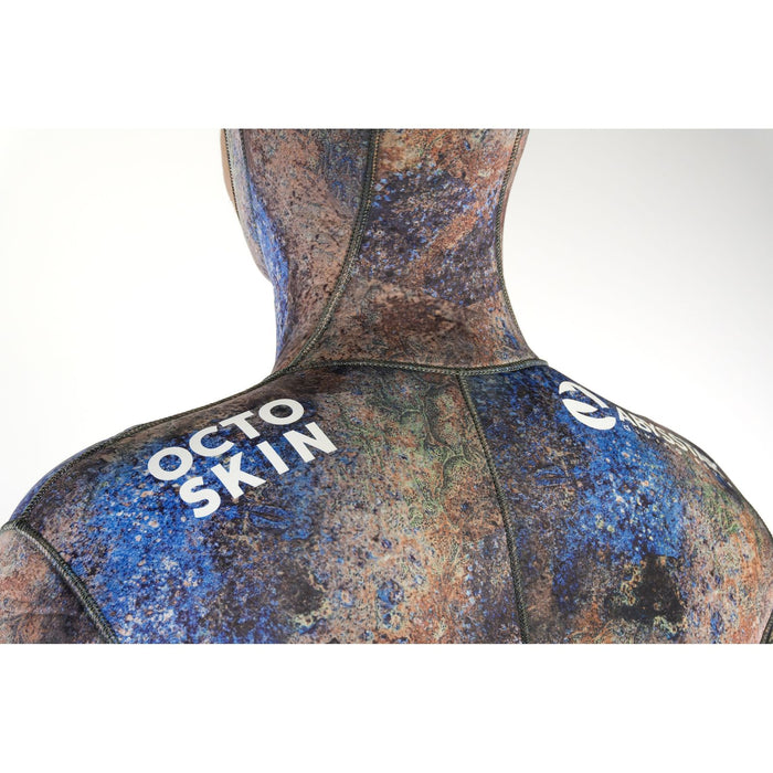 Spearfishing Full Wetsuit Octoskin Man 5mm Camo-Brown-Blue XL Abysstar 59033