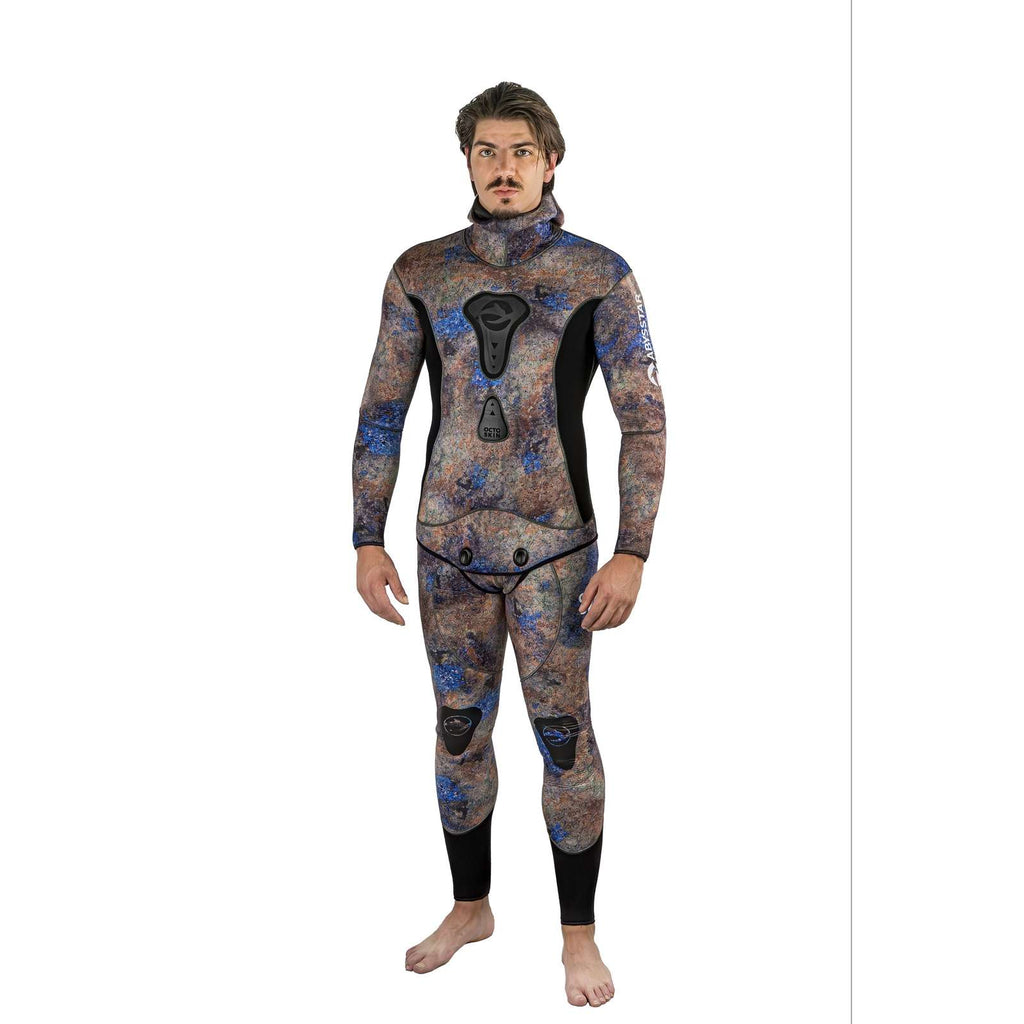 Neopreno traje de buceo completo Octoskin Hombre 3mm Camo-Marrón-Azul L Abysstar 59037