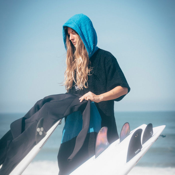 Poncho Czarno-Cyan Surflogic 59802