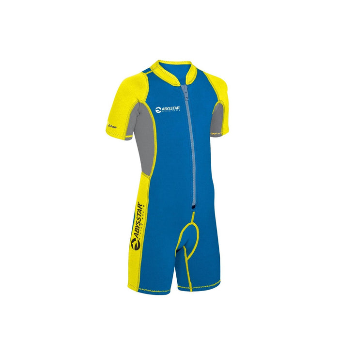 Mutande da snorkeling per bambini 2,5 mm blu-giallo 12 anni Abysstar 60216