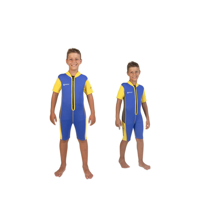 Mutande da snorkeling per bambini 2,5 mm blu-giallo 8 anni Abysstar 60219