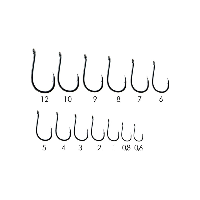 Fishing Circle Hooks 9644 Carbon Steel Black-Nickel №8 20pcs Expert Predator 60450