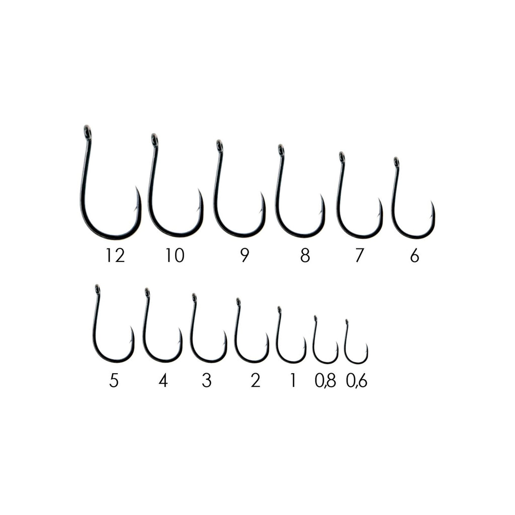 Fishing Circle Hooks 9644 Carbon Steel Black-Nickel №9 20pcs Expert Predator 60451