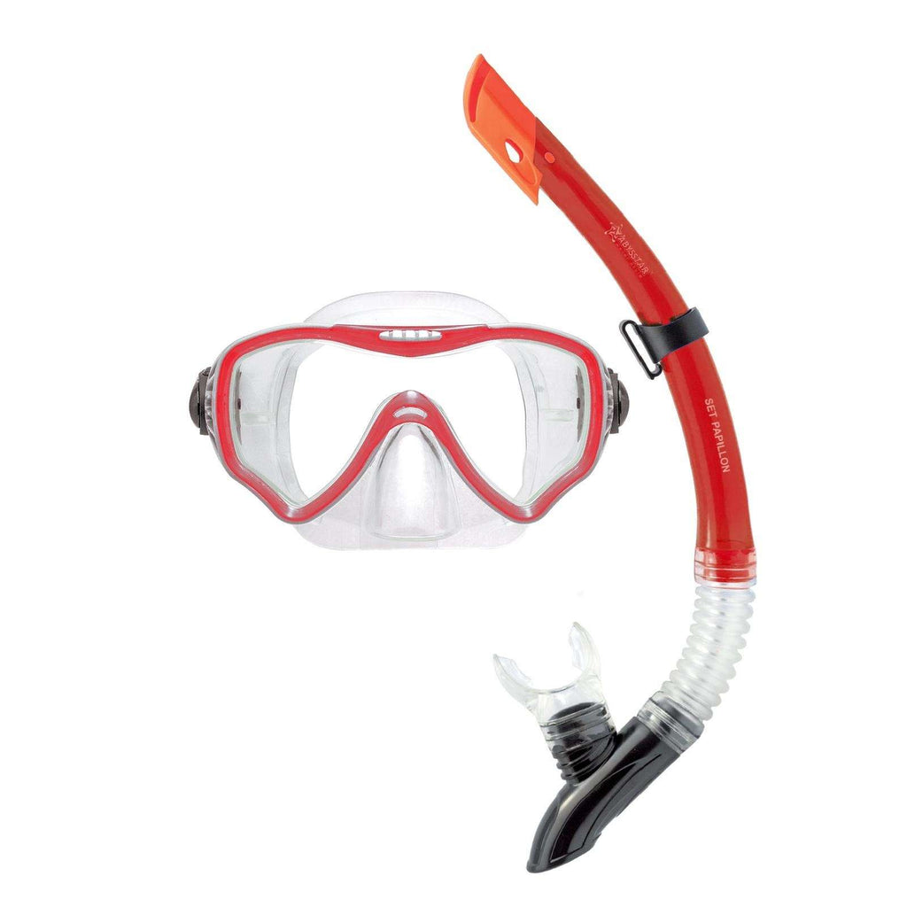 Snorkeling Kit Papillon Clear-Red Abysstar 62944RD