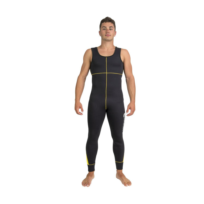 Diving Full Wetsuit Pacific Color Front Zip Man 5mm Black-Yellow M Abysstar 63021