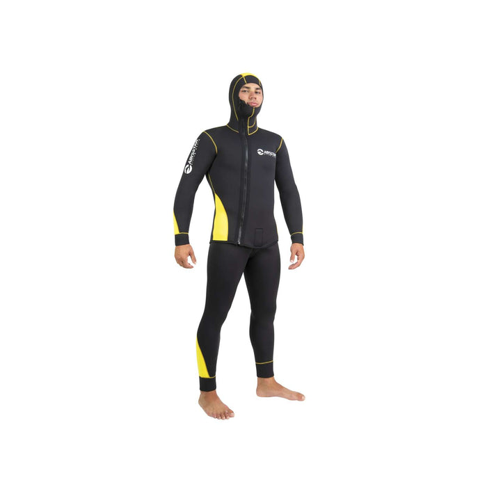 Diving Full Wetsuit Pacific Color Front Zip Man 5mm Black-Yellow XXL Abysstar 63024