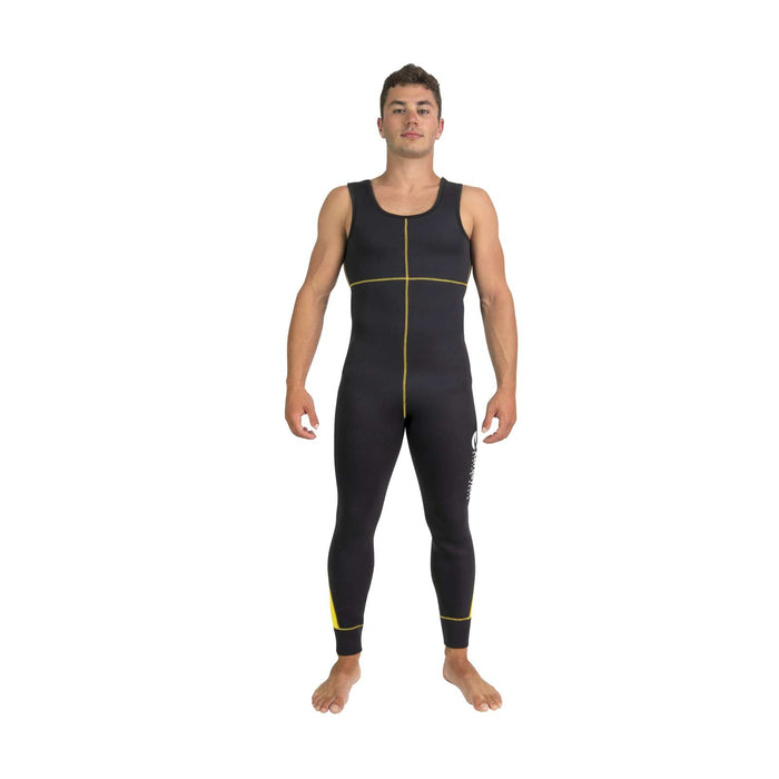 Diving Full Wetsuit Pacific Color Front Zip Man 5mm Black-Yellow XXL Abysstar 63024