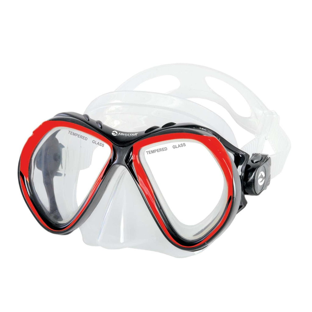 Diving Mask Vanity Clear-Red Abysstar 63131RD