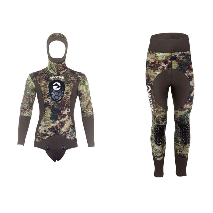 Spearfishing Full Wetsuit Grouper Evo Man 3mm Camo-Green S Abysstar 63260